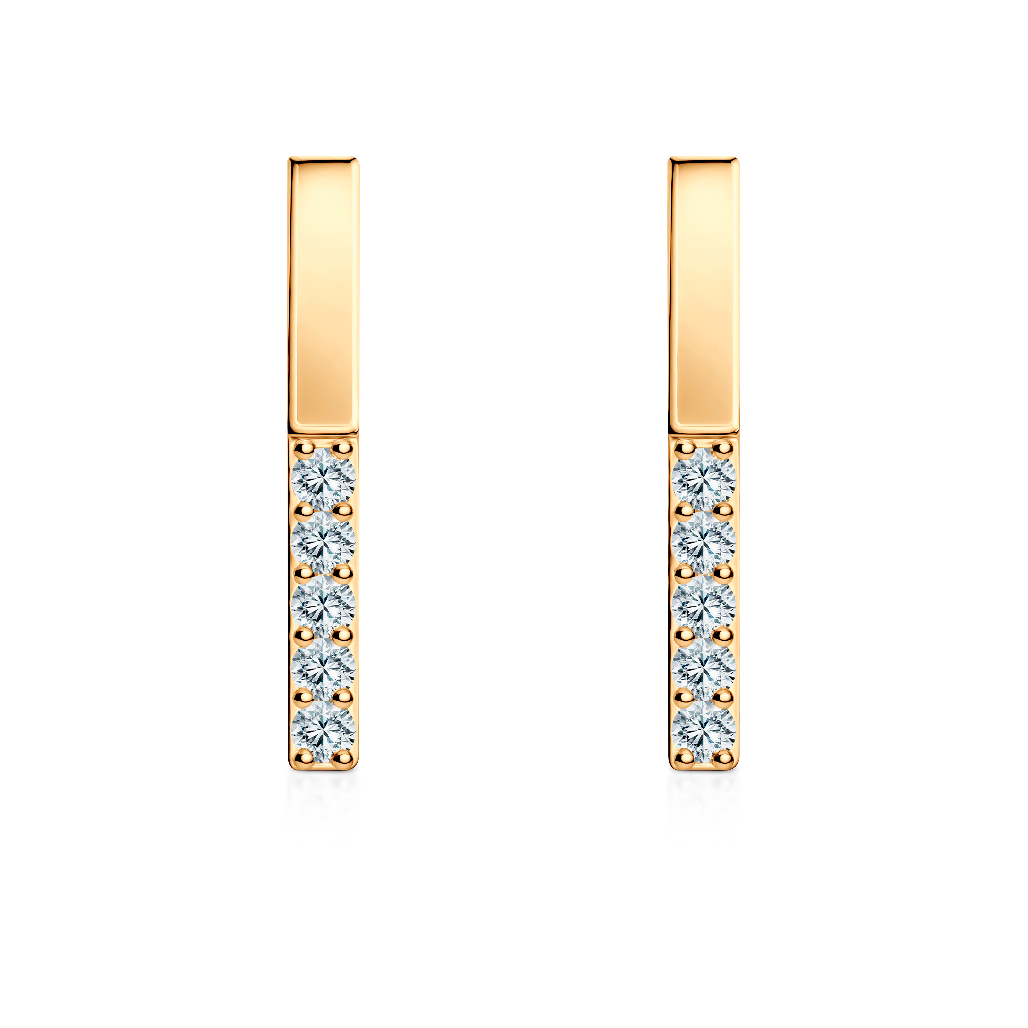 Kolczyki Share Your Love: złote, diamenty 