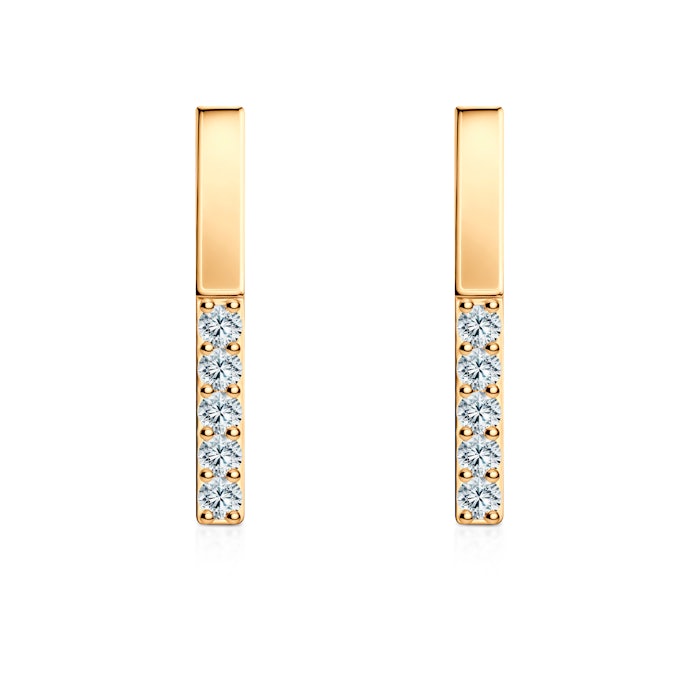 Kolczyki Share Your Love: złote, diamenty 