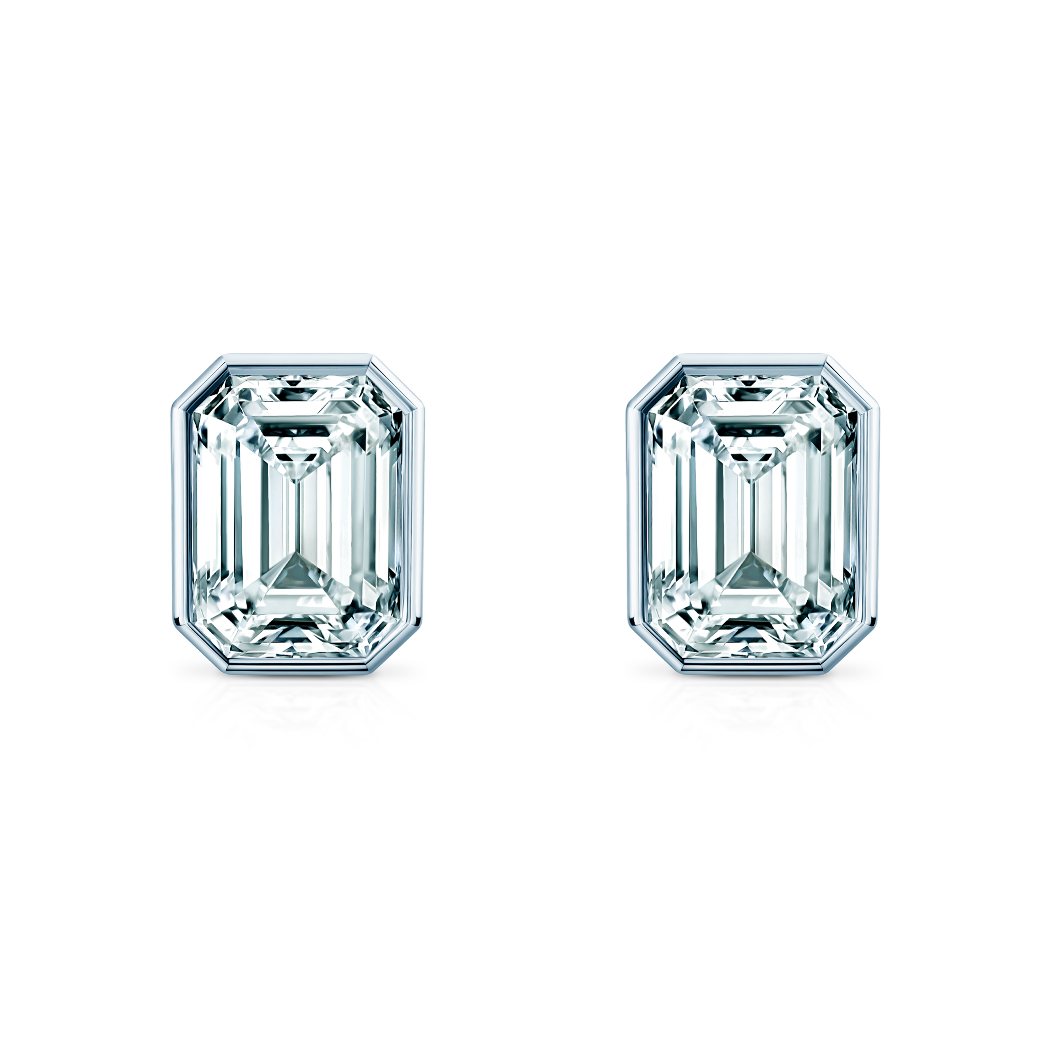 Kolczyki Pure: białe złoto, diamenty