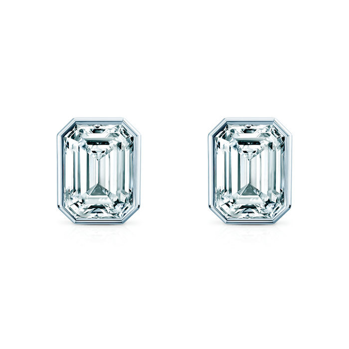 Kolczyki Pure: białe złoto, diamenty