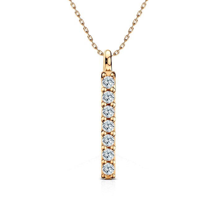 Naszyjnik Share Your Love: złoty, diamenty laboratoryjne