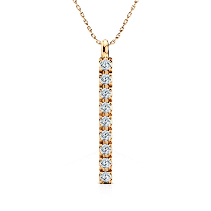 Naszyjnik Share Your Love: złoty, diamenty laboratoryjne