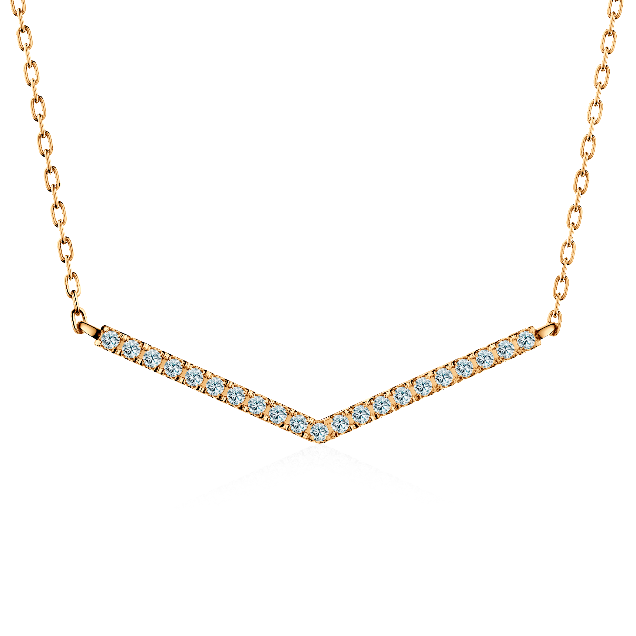 Naszyjnik Share Your Love: złoty, diamenty laboratoryjne