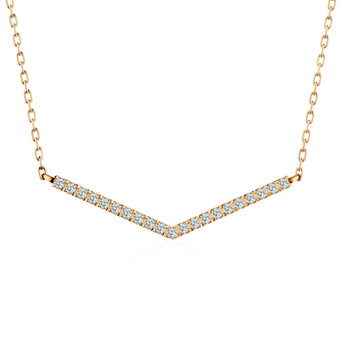 Naszyjnik Share Your Love: złoty, diamenty laboratoryjne