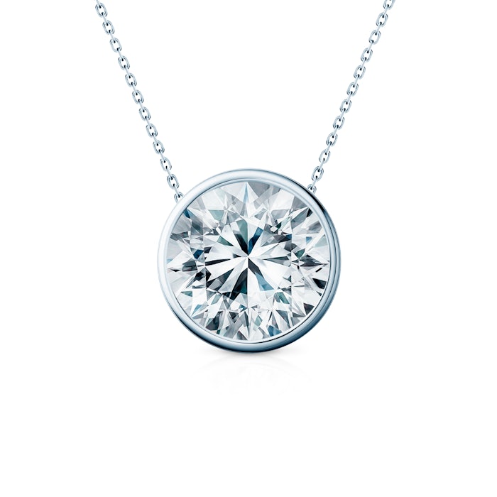 Naszyjnik The Journey: białe złoto, diament