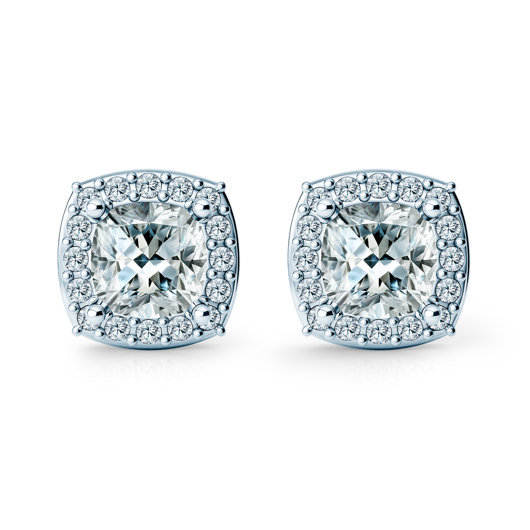 Kolczyki This is Love: białe złoto, diamenty laboratoryjne w szlifie poduszkowym