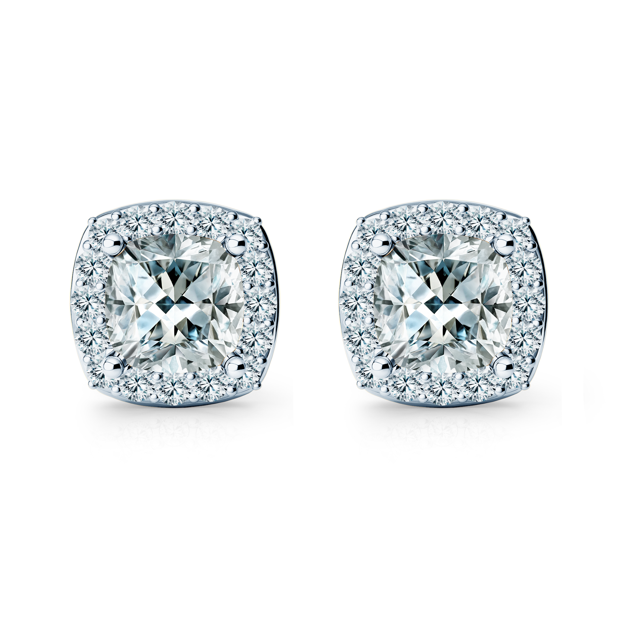 Kolczyki This is Love: białe złoto, diamenty laboratoryjne w szlifie poduszkowym