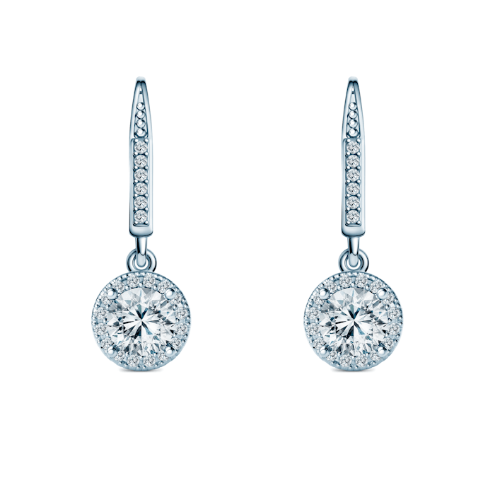 Kolczyki This is Love: białe złoto, diamenty 