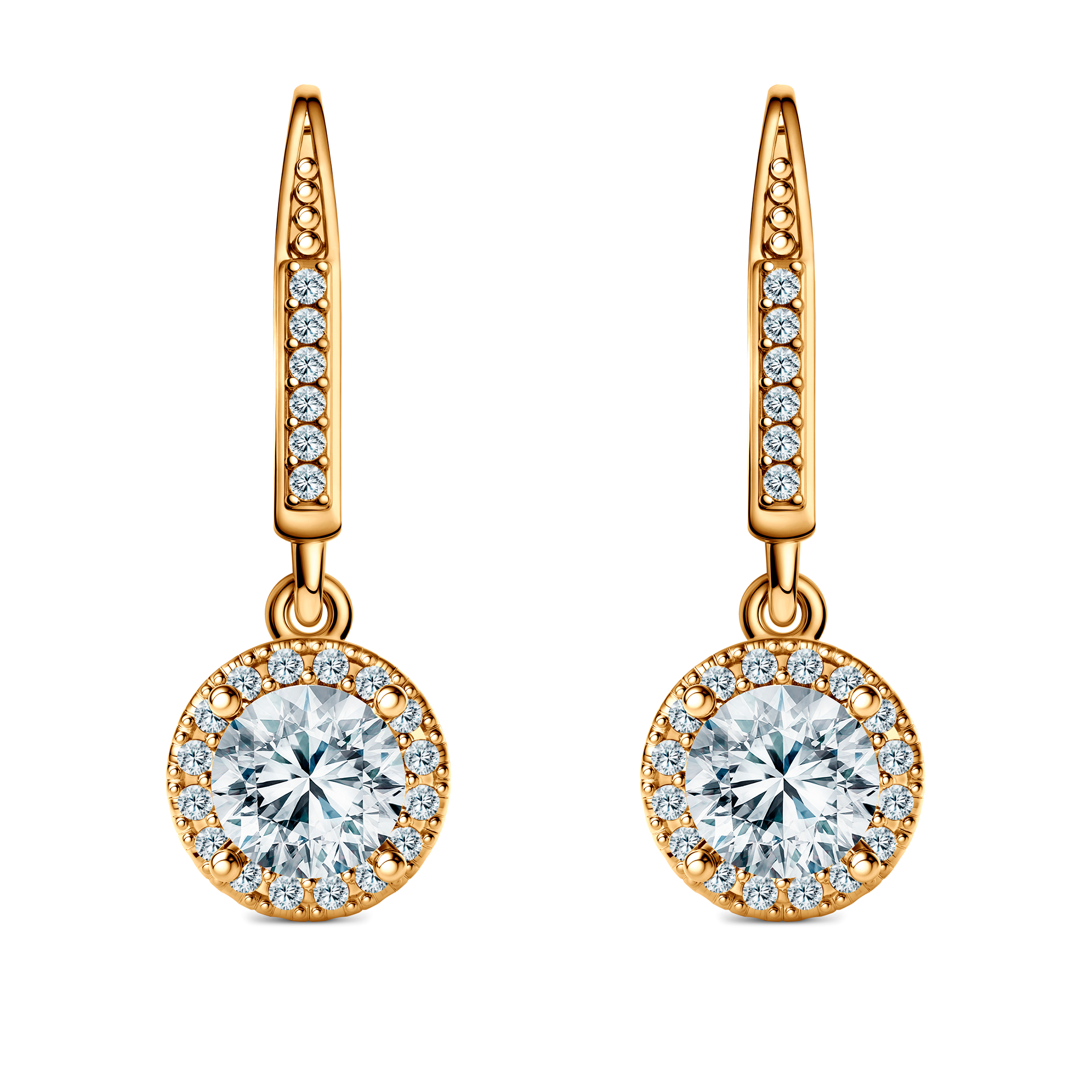 Kolczyki This is Love: złote, diamenty laboratoryjne