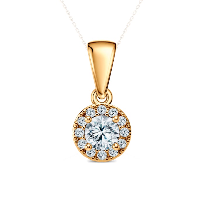 Zawieszka This is Love: złota, diamenty 