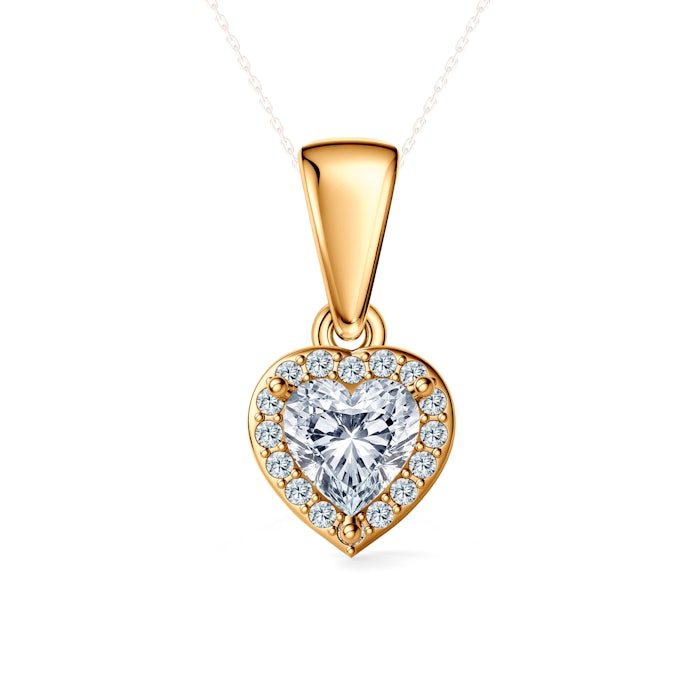 Zawieszka This is Love: złota, diamenty w szlifie serce