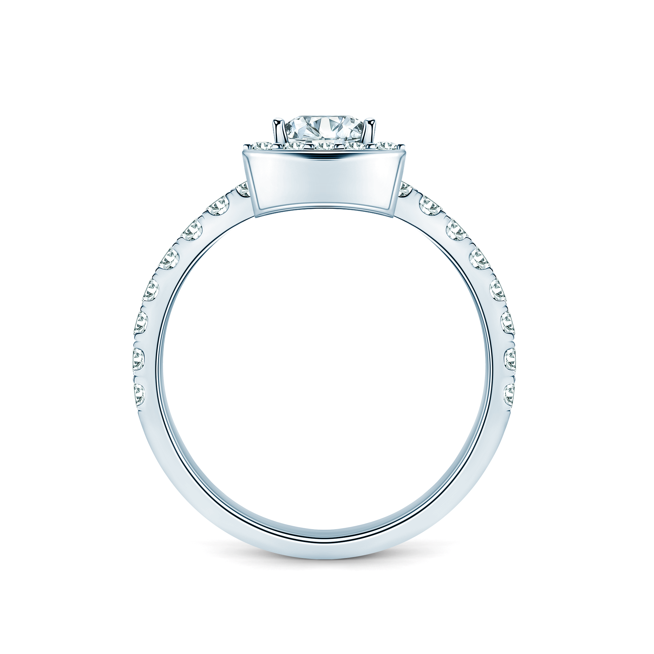 Verlobungsring This Is Love: Weißgold, Labordiamant, Princess-Schliff