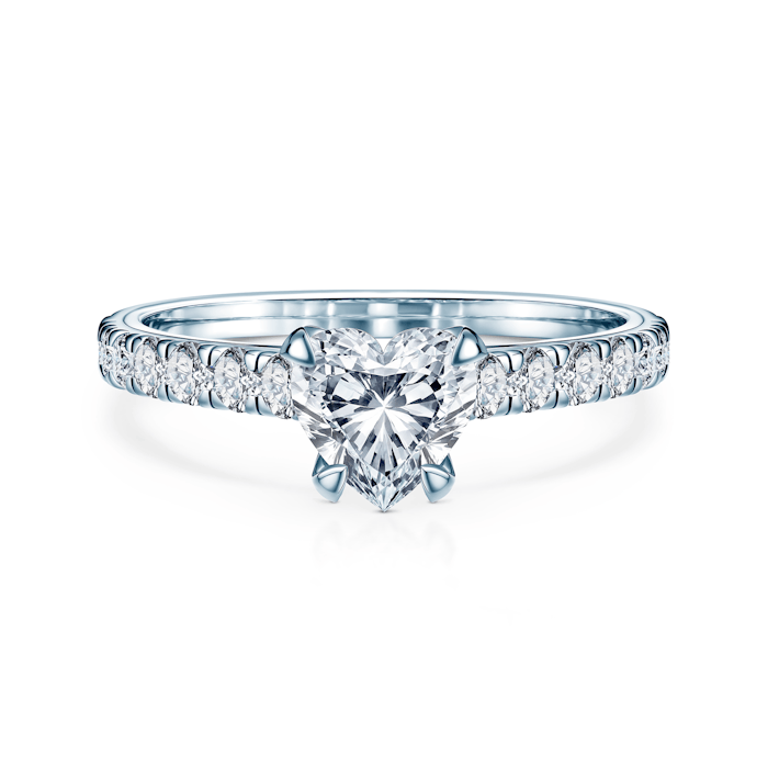 Pierścionek zaręczynowy Share Your Love: białe złoto, diament laboratoryjny w szlifie serce