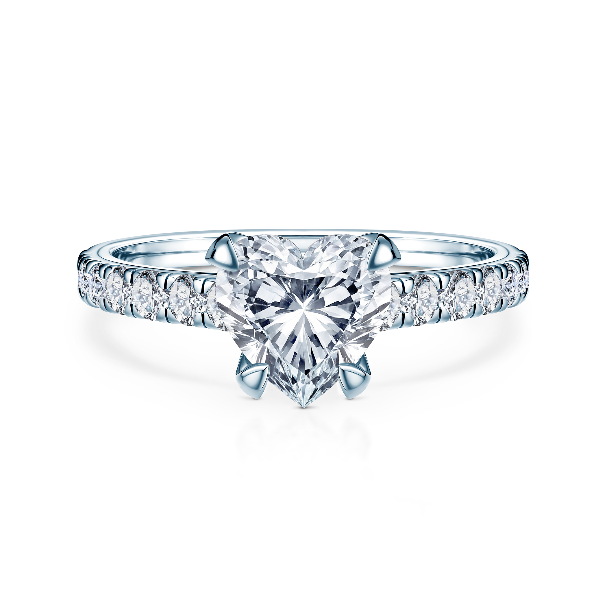 Pierścionek zaręczynowy Share Your Love: białe złoto, diament laboratoryjny w szlifie serce