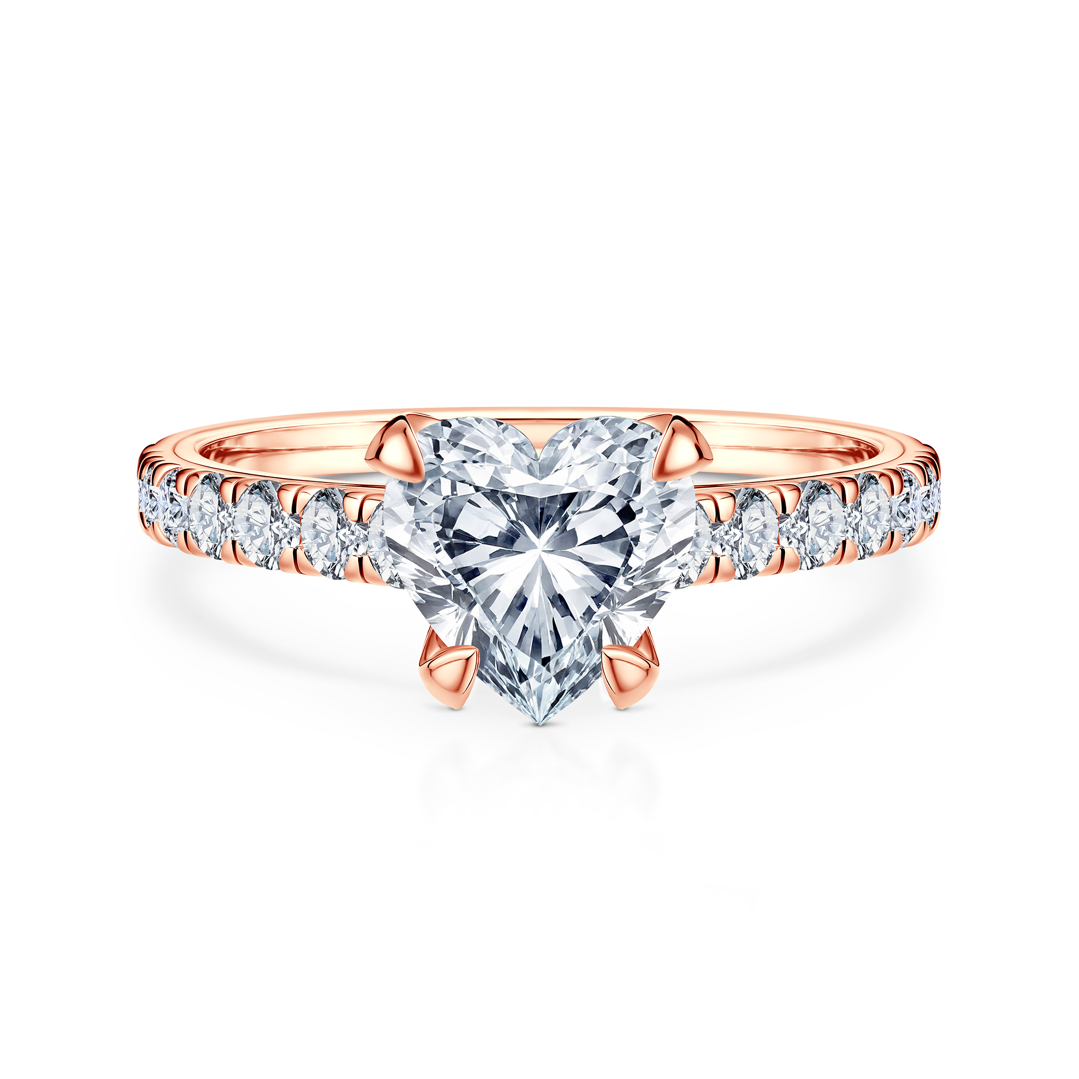 Pierścionek zaręczynowy Share Your Love: różowe złoto, diament laboratoryjny w szlifie serce