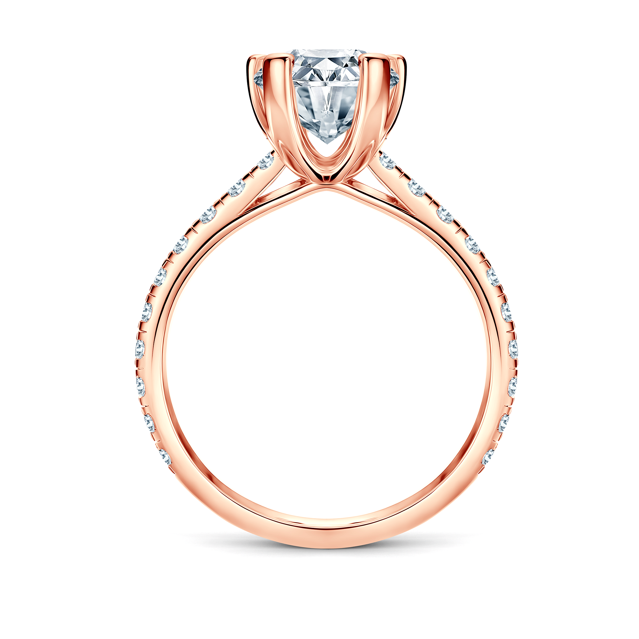 Pierścionek zaręczynowy Share Your Love: różowe złoto, diament laboratoryjny w szlifie serce - 3