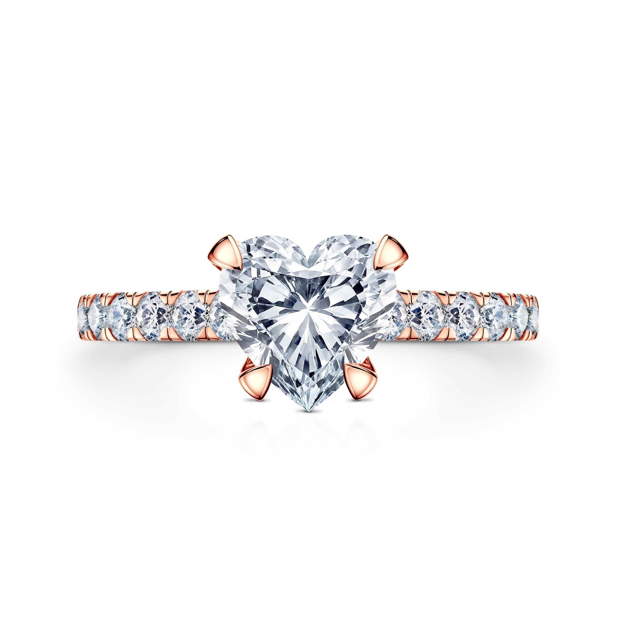 Pierścionek zaręczynowy Share Your Love: różowe złoto, diament laboratoryjny w szlifie serce - 5