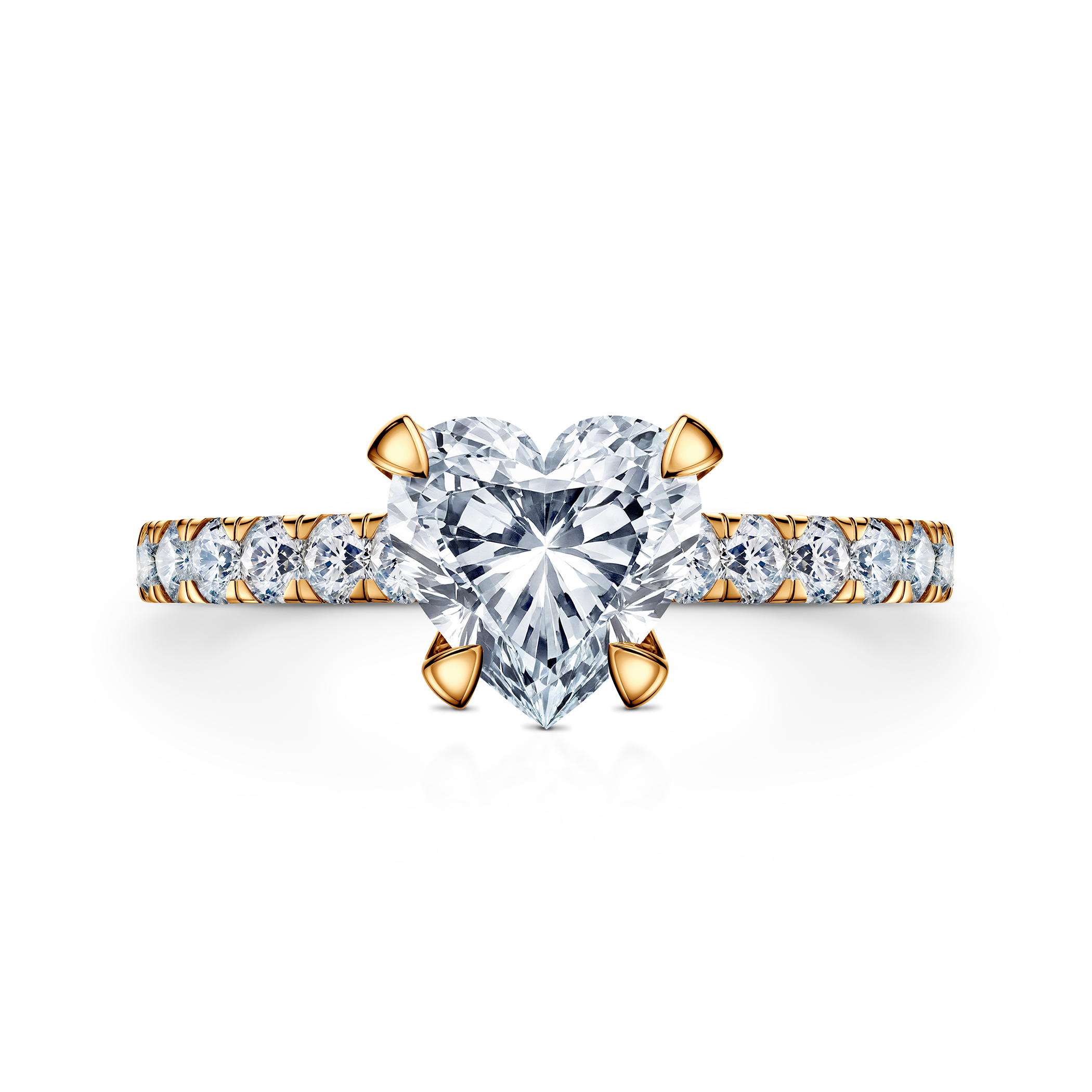 Pierścionek zaręczynowy Share Your Love: złoty, diament laboratoryjny w szlifie serce - 5