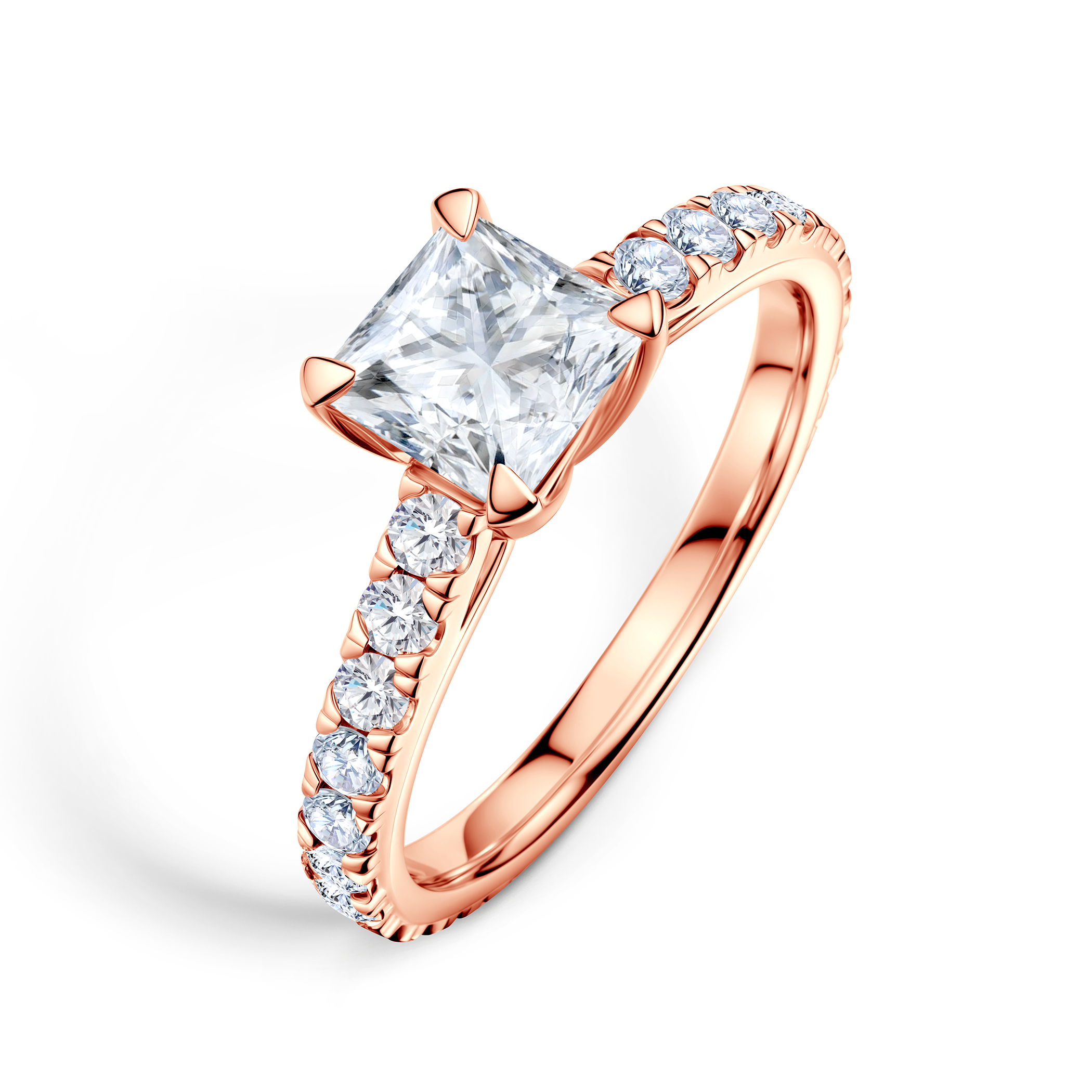 Verlobungsring Share Your Love: Roségold, Labordiamant, Princess-Schliff