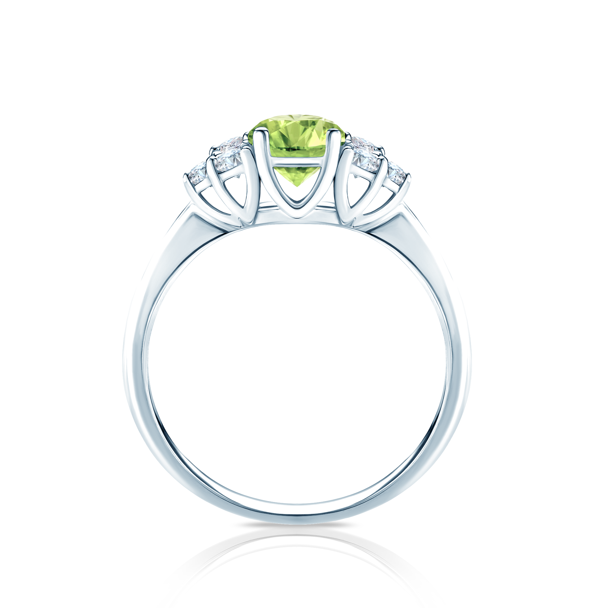 Verlobungsring Fairytale: Weißgold, Peridot - 3