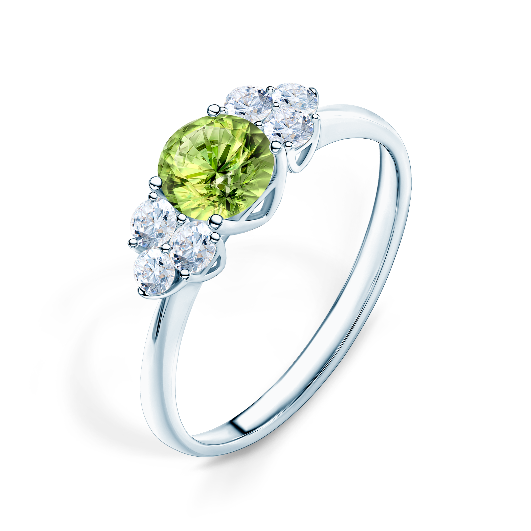 Verlobungsring Fairytale: Weißgold, Peridot - 4