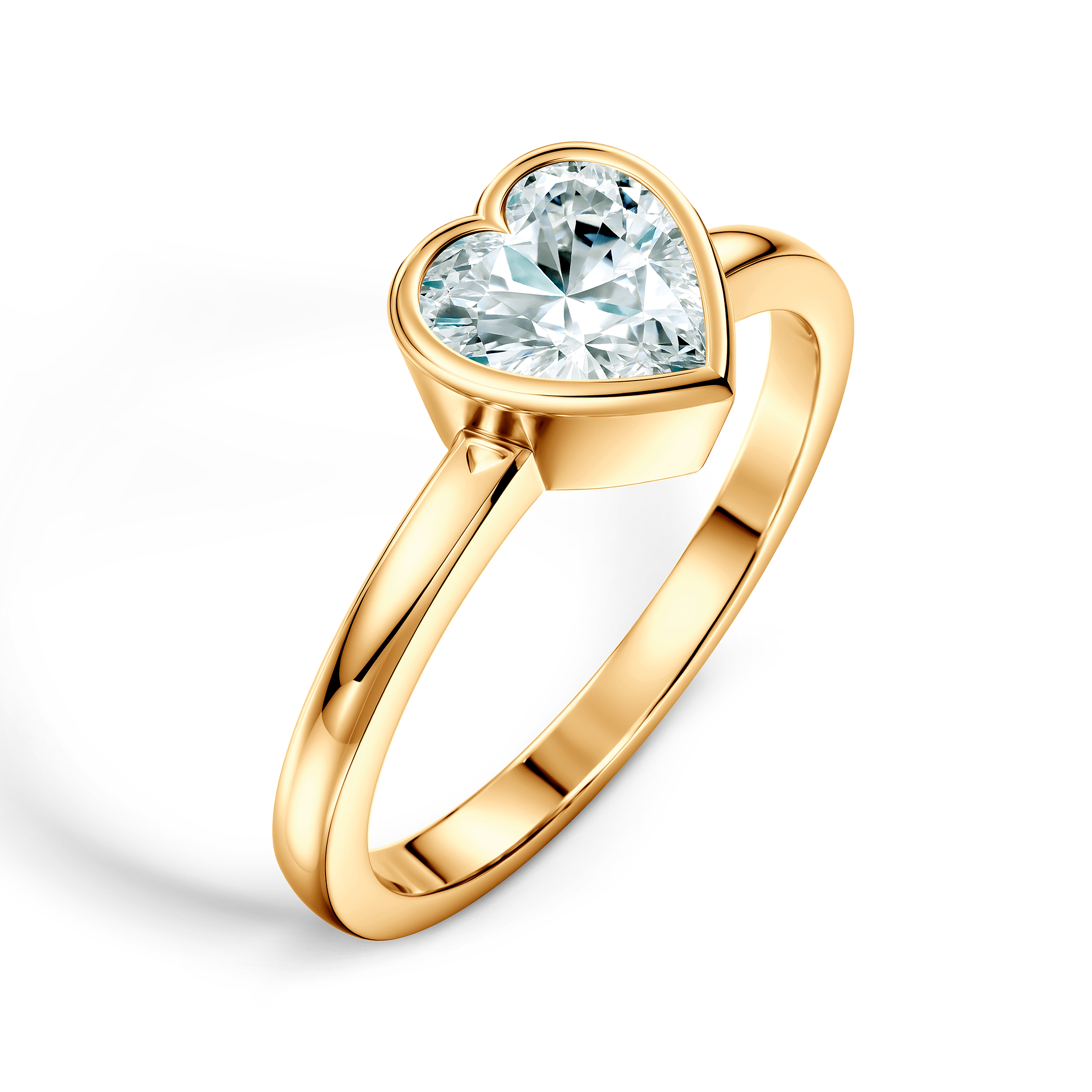 Verlobungsring Pure: Gold, Labordiamant, Herzschliff - 4