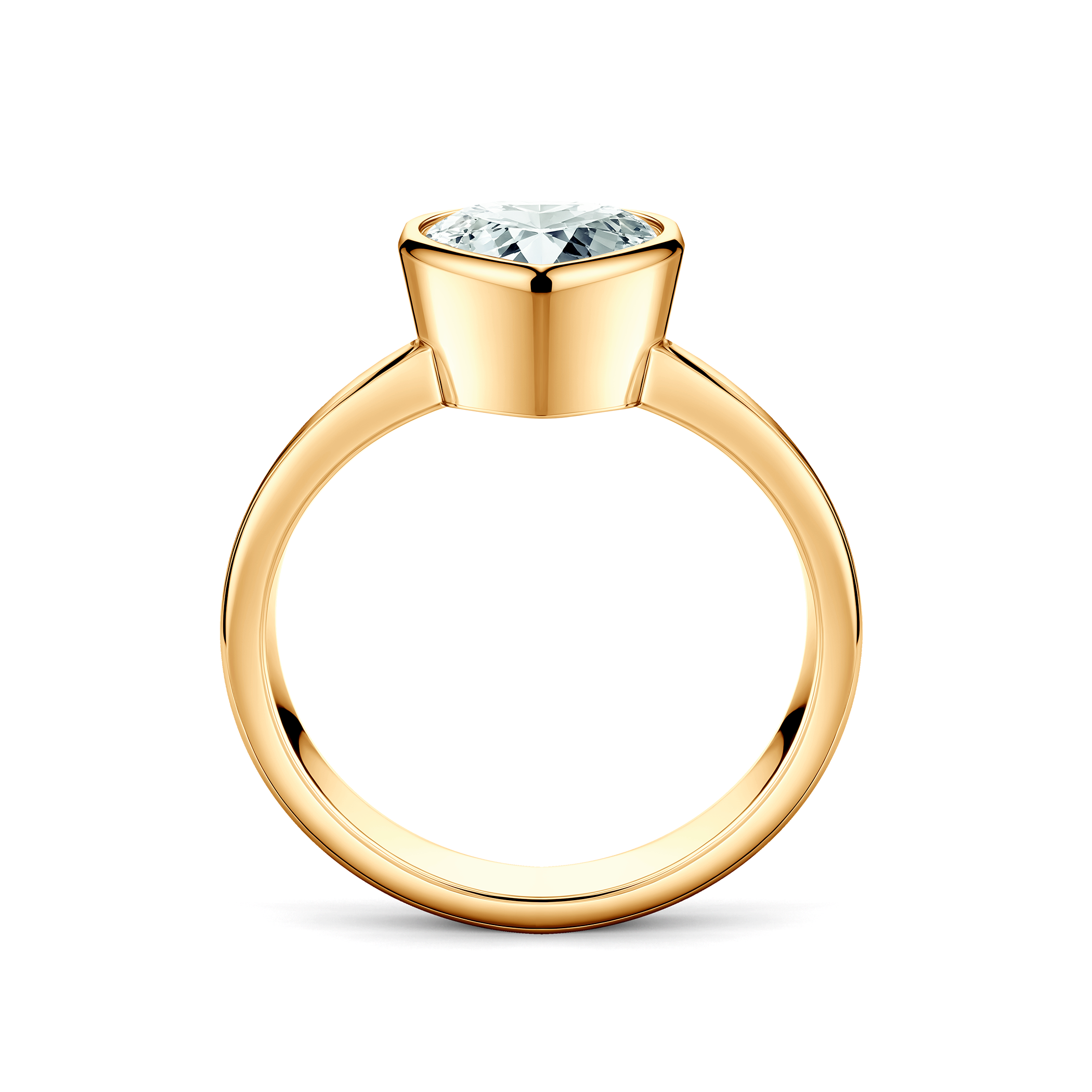 Verlobungsring Pure: Gold, Labordiamant, Herzschliff - 3