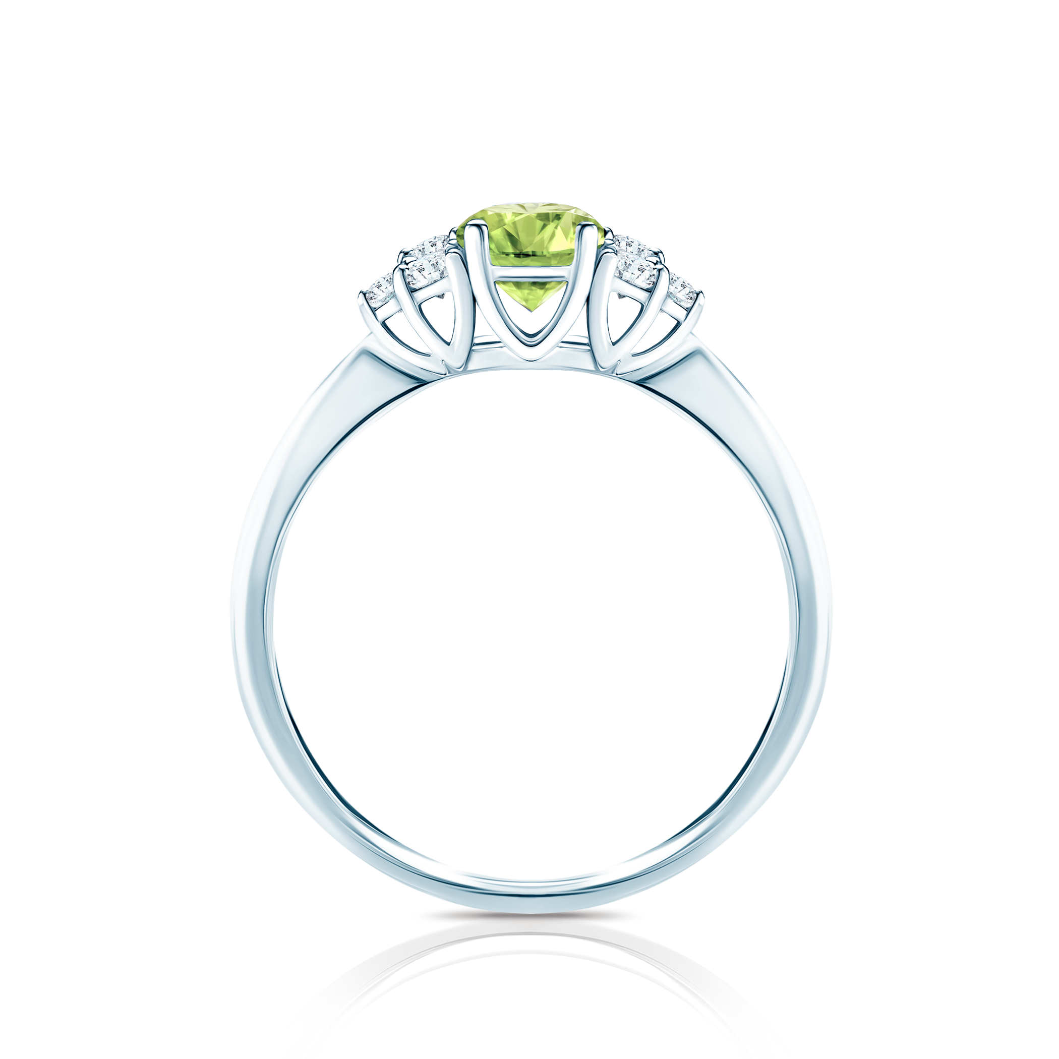 Verlobungsring Fairytale: Weißgold, Peridot - 3