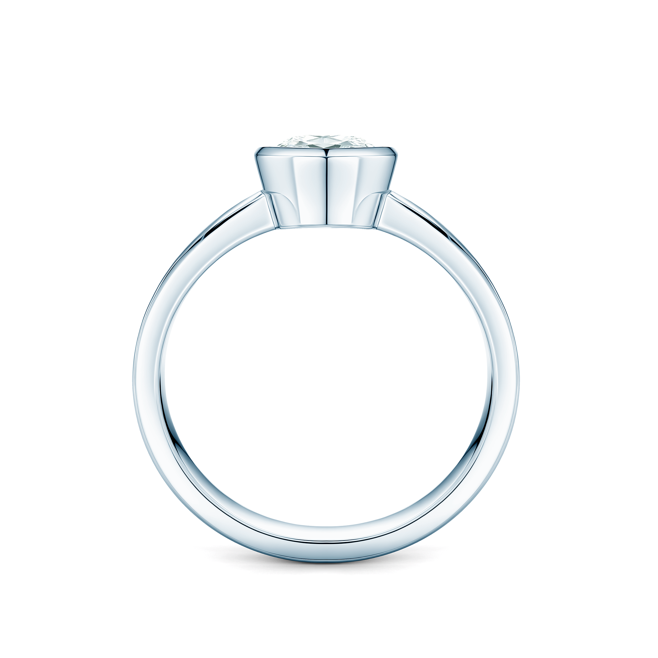 Pierścionek zaręczynowy Pure: białe złoto, diament laboratoryjny w szlifie łezka - 3