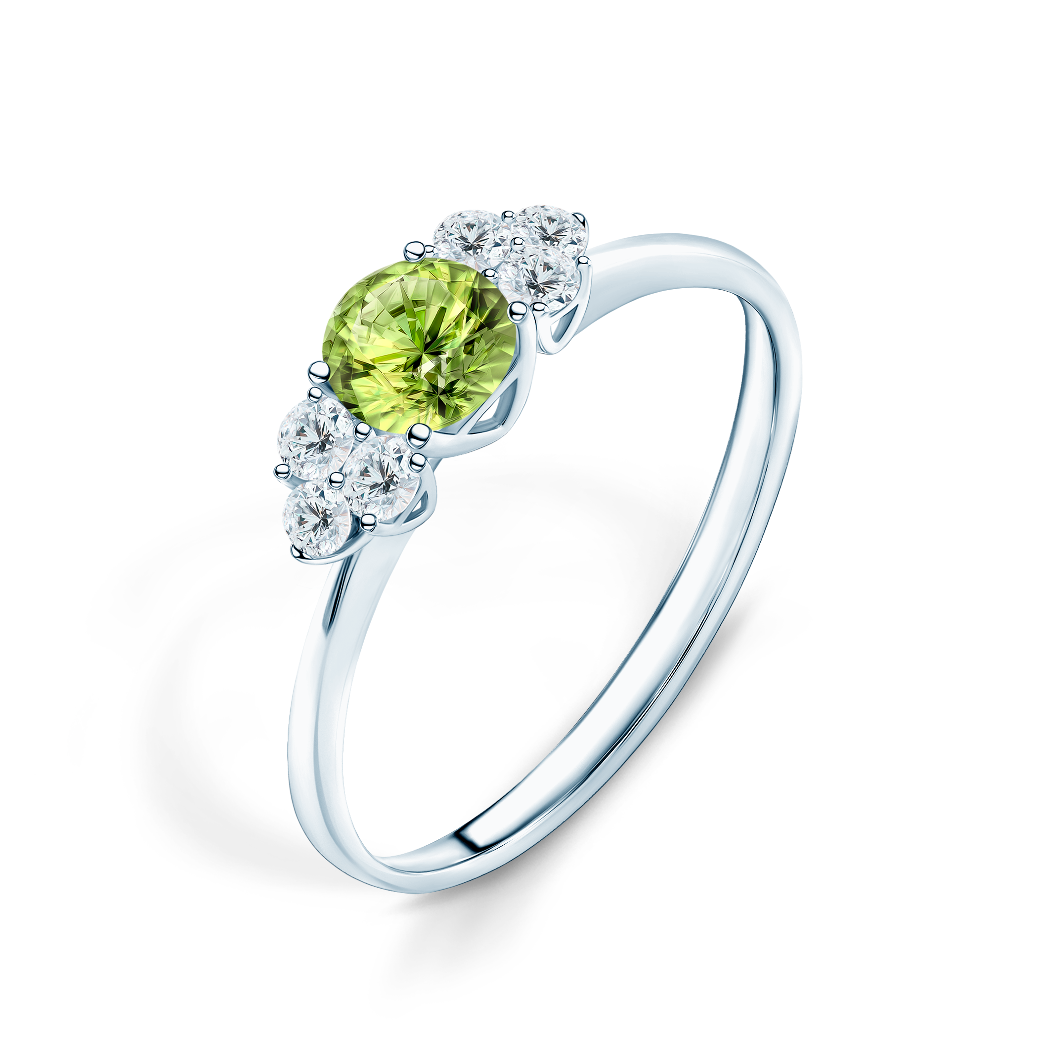 Verlobungsring Fairytale: Weißgold, Peridot - 4