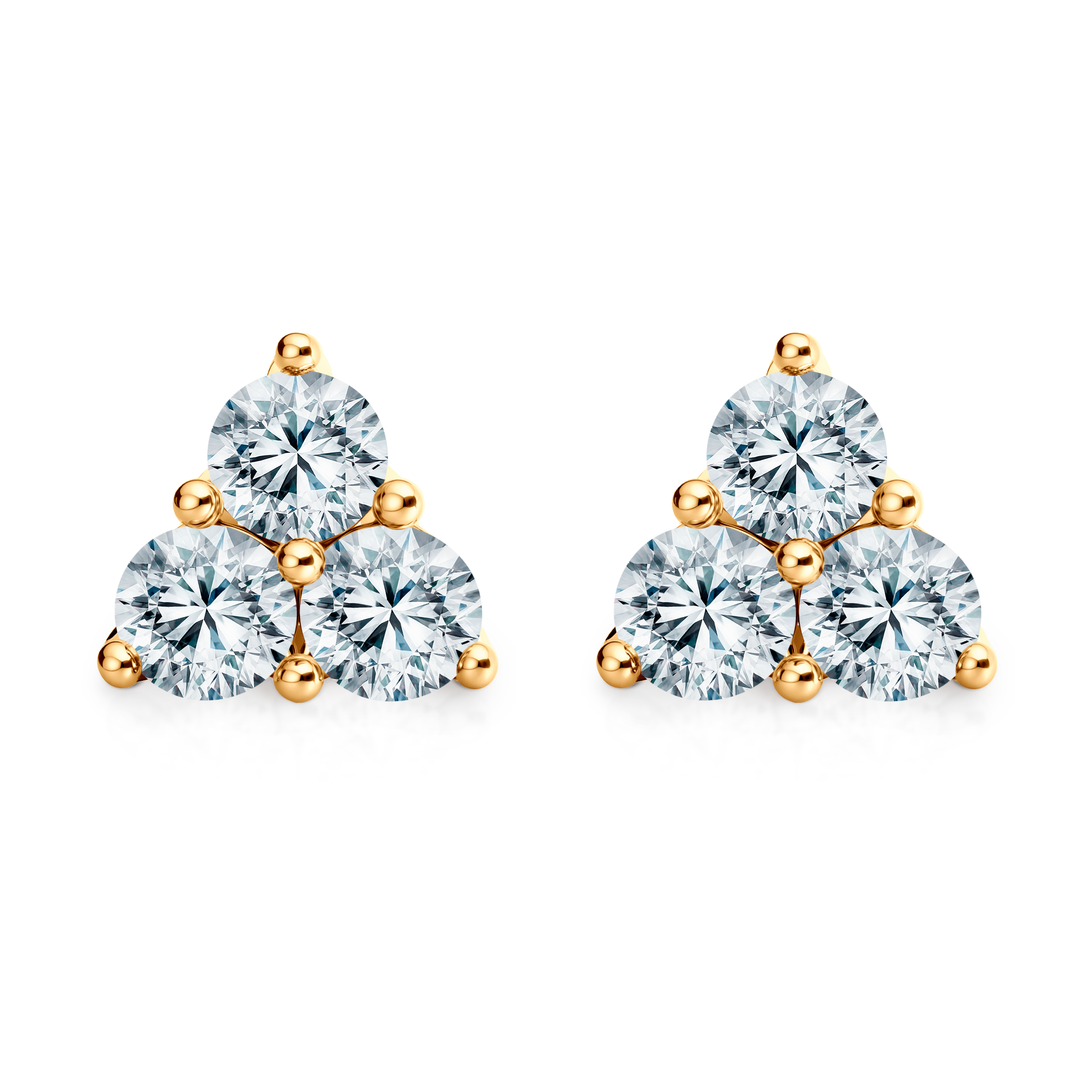 Kolczyki Fairytale: złoty, diamenty laboratoryjne