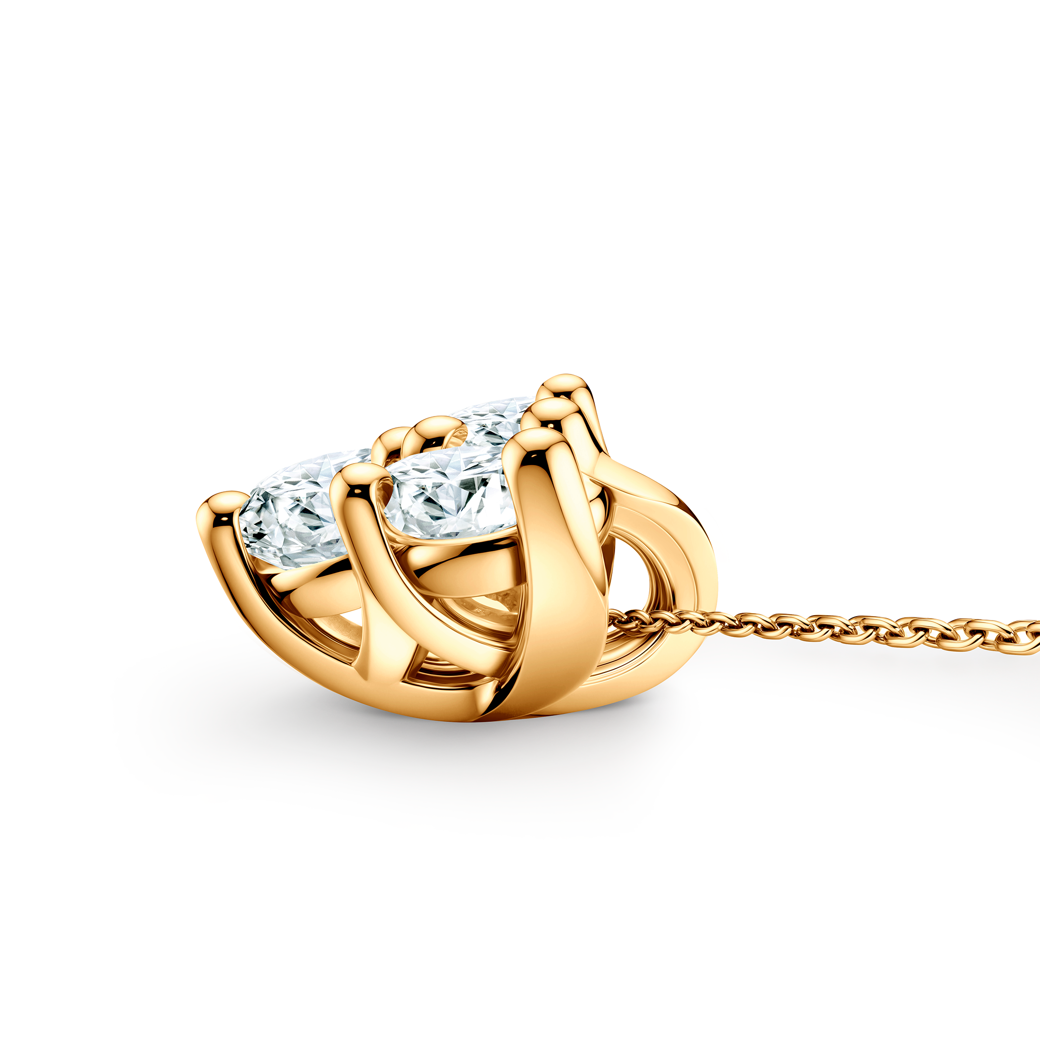 Naszyjnik złoty 585 z białymi diamentami 0.09ct 45 cm - 3