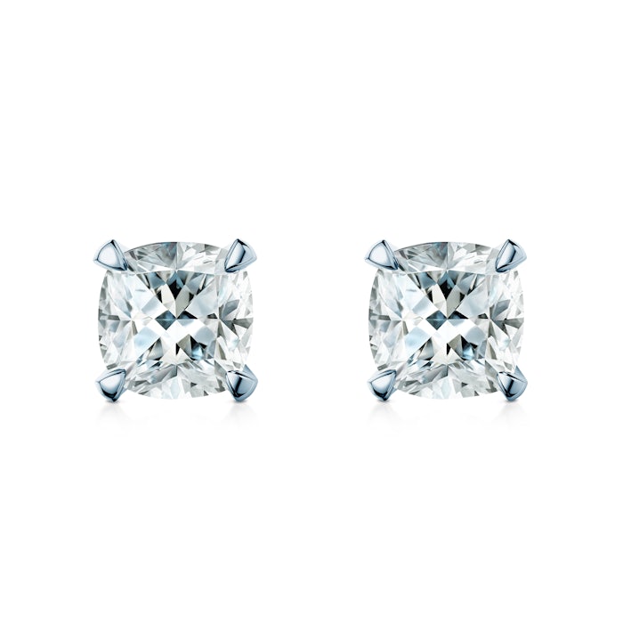 Kolczyki Share Your Love: białe złoto, diamenty w szlifie poduszkowym