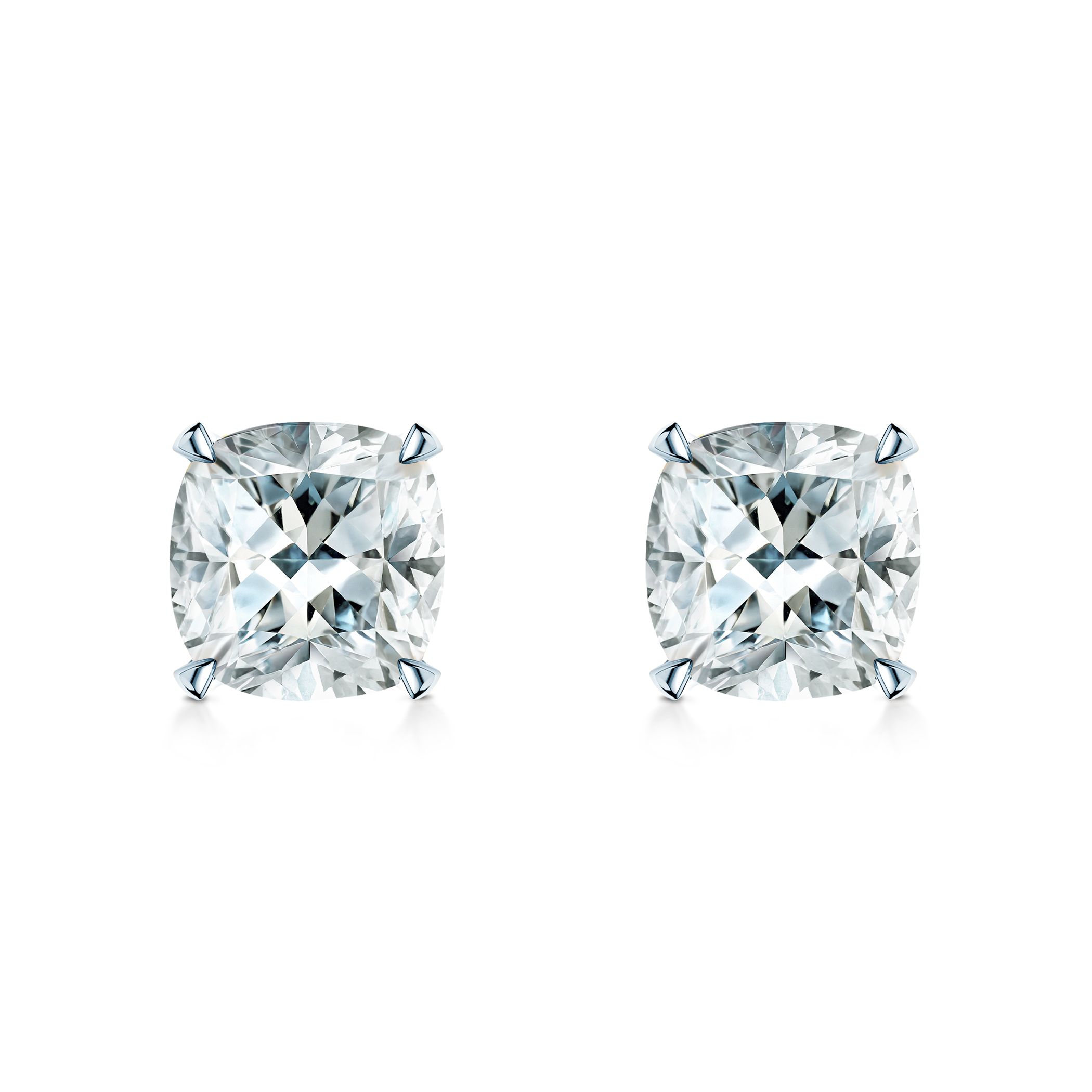 Ohrringe Share Your Love: Weißgold, Diamanten, Kissenschliff