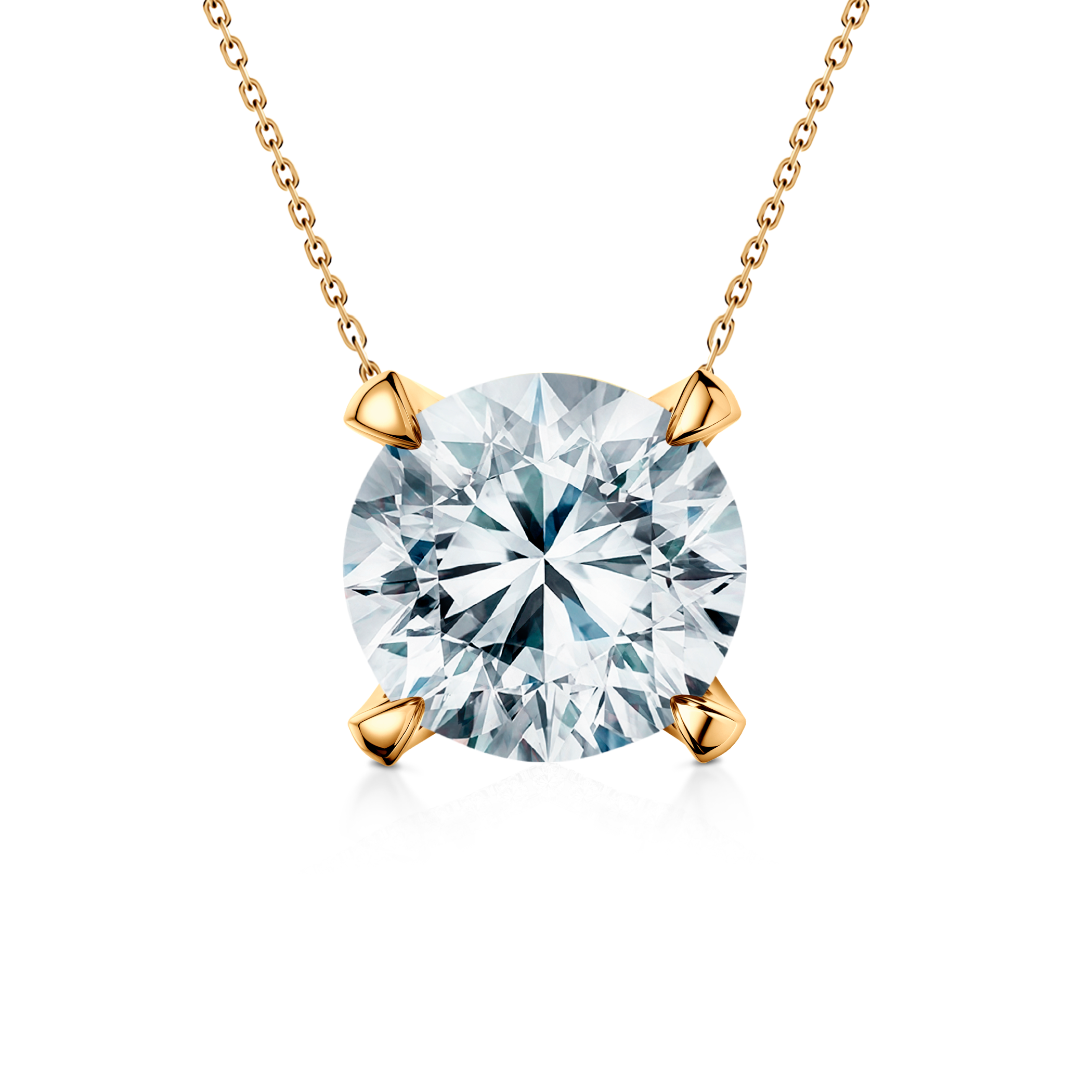 Naszyjnik Share Your Love: złoty, diament laboratoryjny