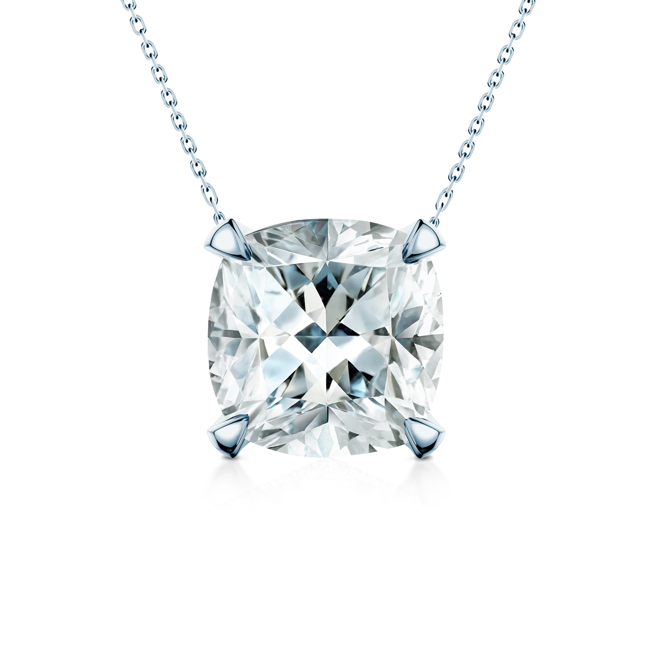Naszyjnik Share Your Love: białe złoto, diament laboratoryjny w szlifie poduszkowym