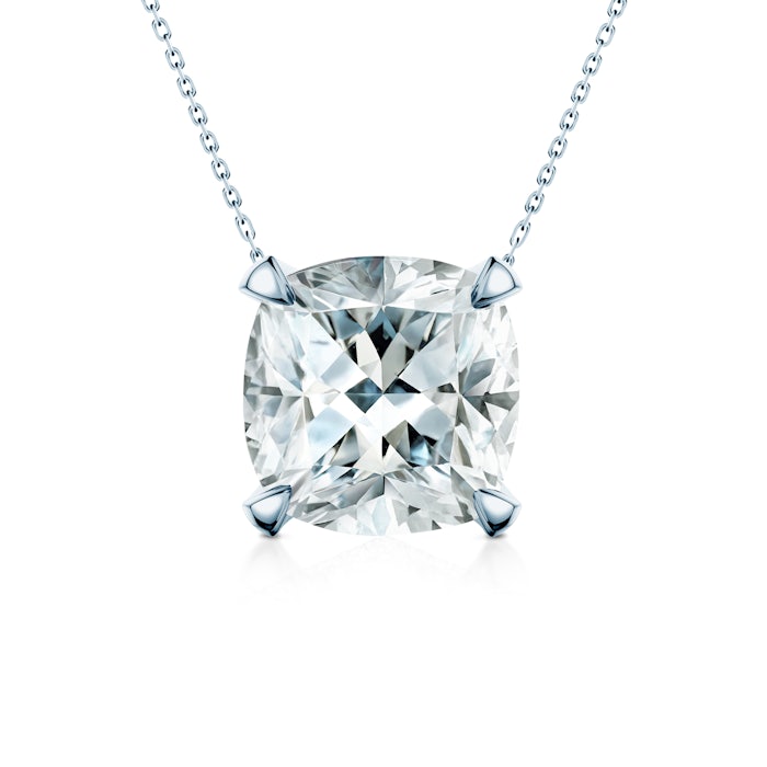 Naszyjnik Share Your Love: białe złoto, diament laboratoryjny w szlifie poduszkowym