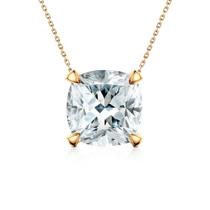 Naszyjnik Share Your Love: złoty, diament laboratoryjny w szlifie poduszkowym
