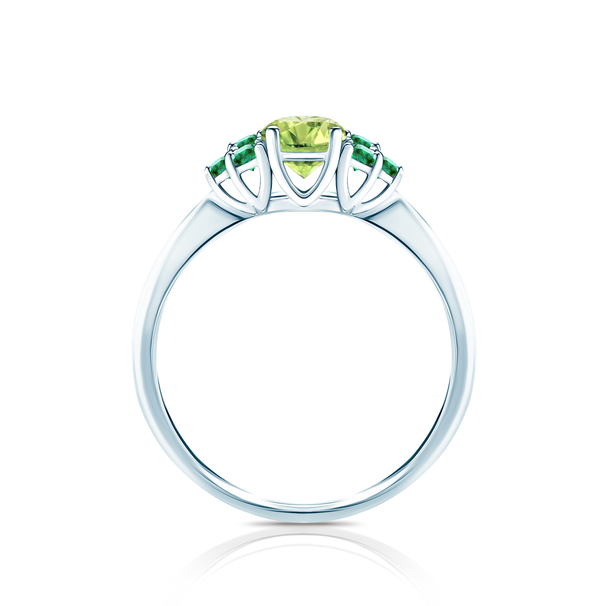 Verlobungsring Fairytale: Weißgold, Peridot - 3