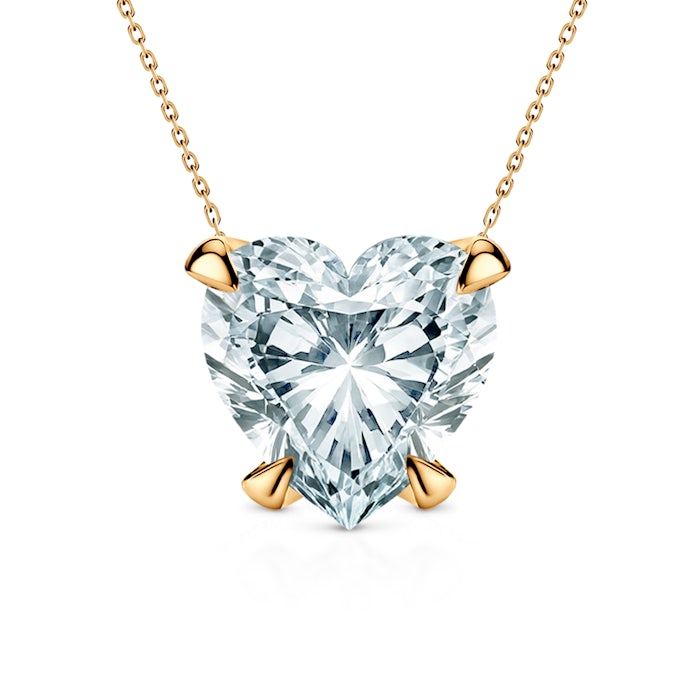 Naszyjnik Share Your Love: złoty, diament laboratoryjny w szlifie serce
