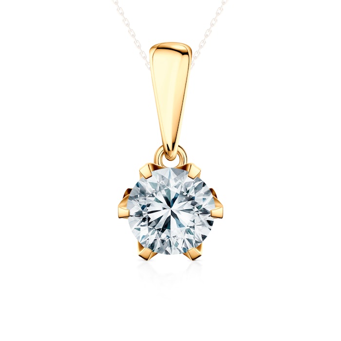 Zawieszka The Journey: złota, diament laboratoryjny