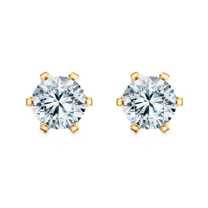 Kolczyki The Journey: złote, diamenty laboratoryjne