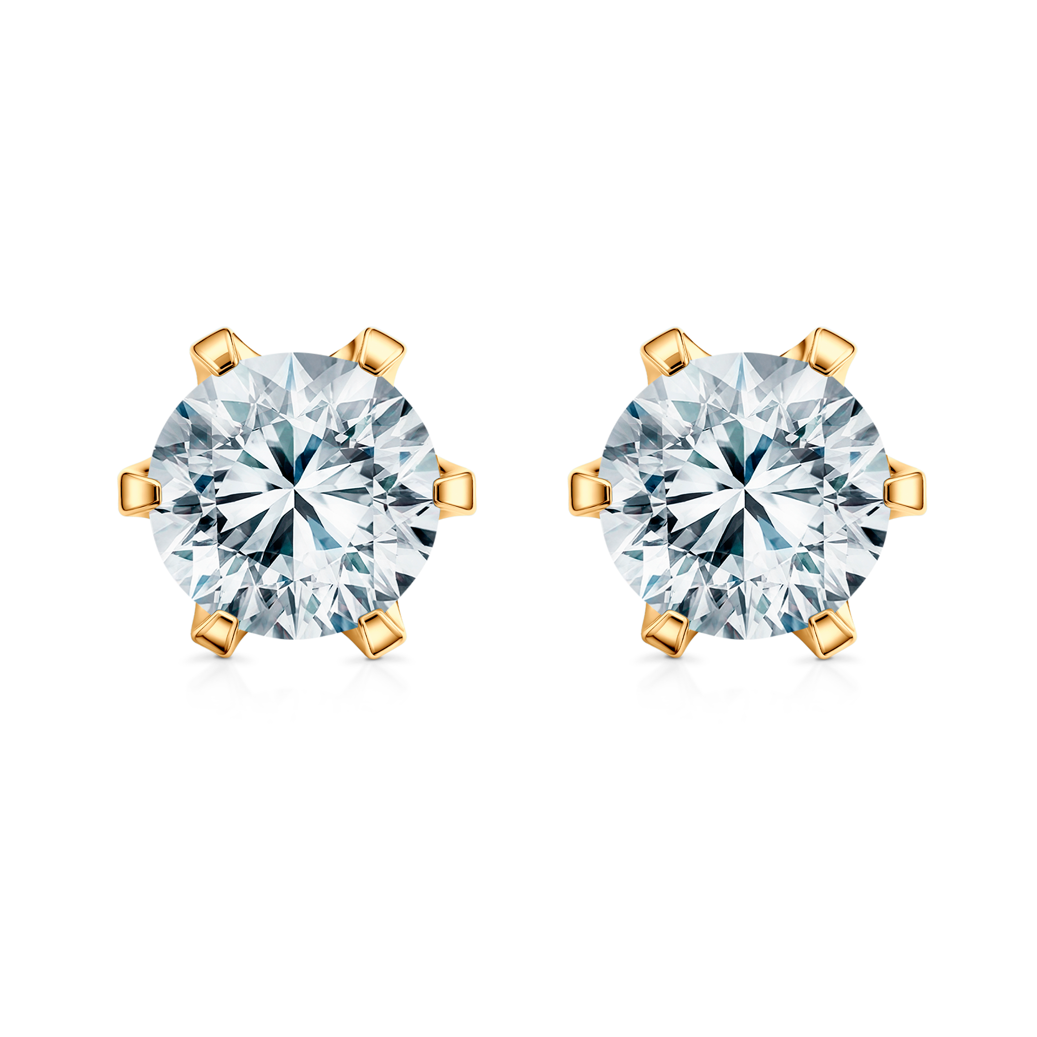 Kolczyki The Journey: złote, diamenty laboratoryjne