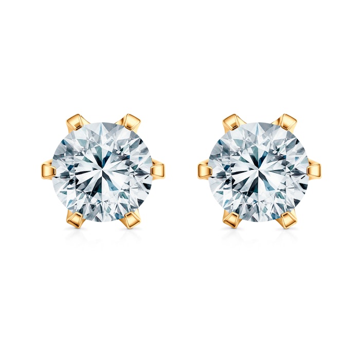 Kolczyki The Journey: złote, diamenty laboratoryjne