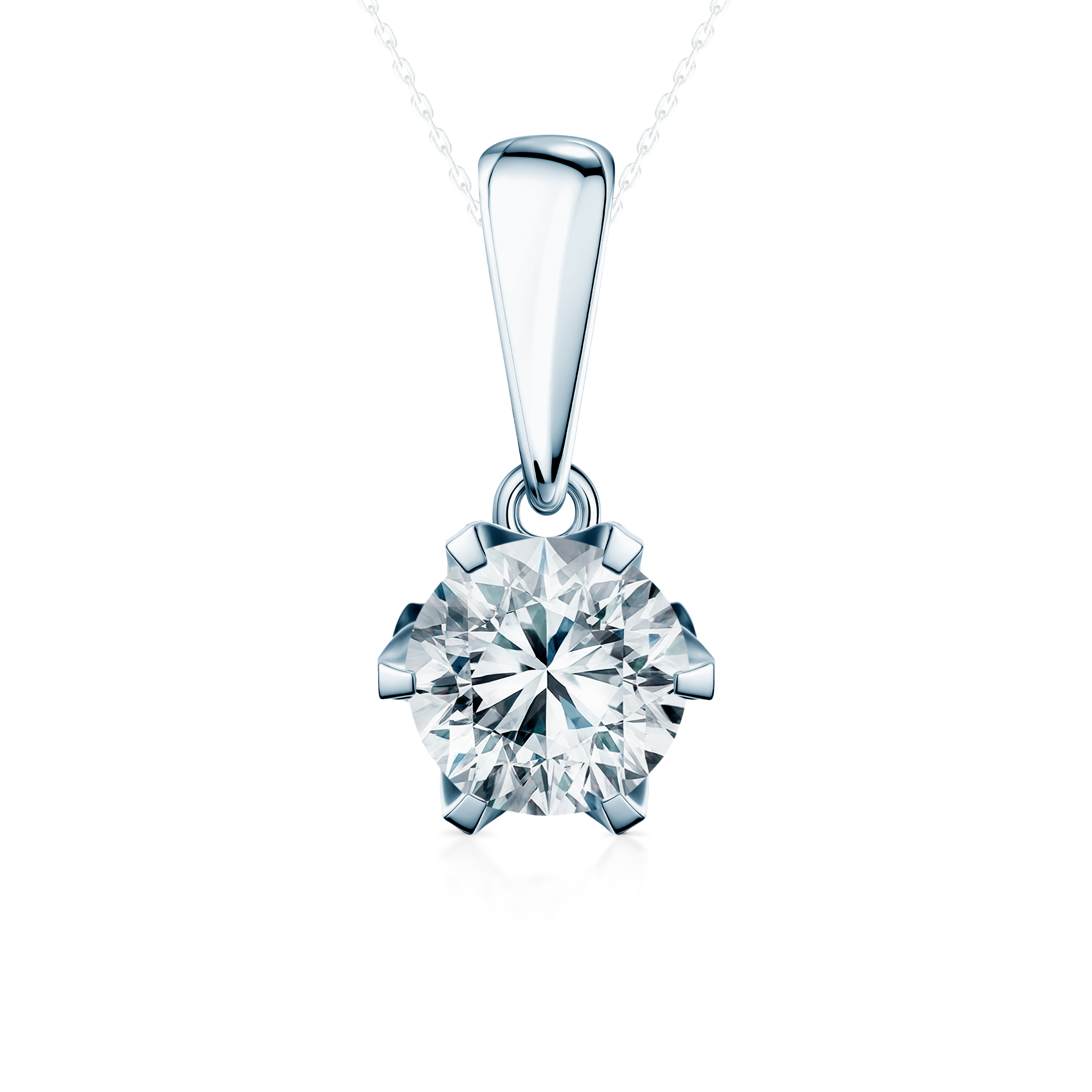 Zawieszka The Journey: białe złoto, diament laboratoryjny