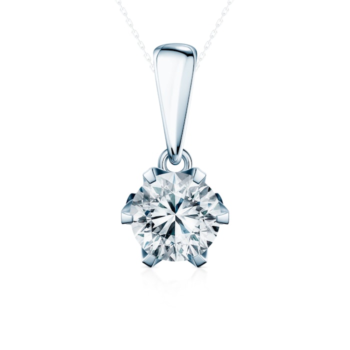 Zawieszka The Journey: białe złoto, diament laboratoryjny