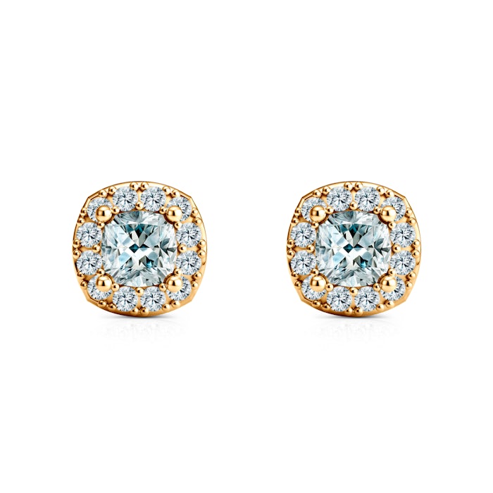 Kolczyki This is Love: złote, diamenty w szlifie poduszkowym