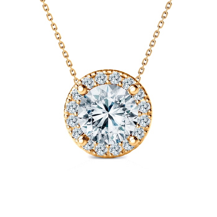 Naszyjnik This is Love: złoty, diamenty laboratoryjne