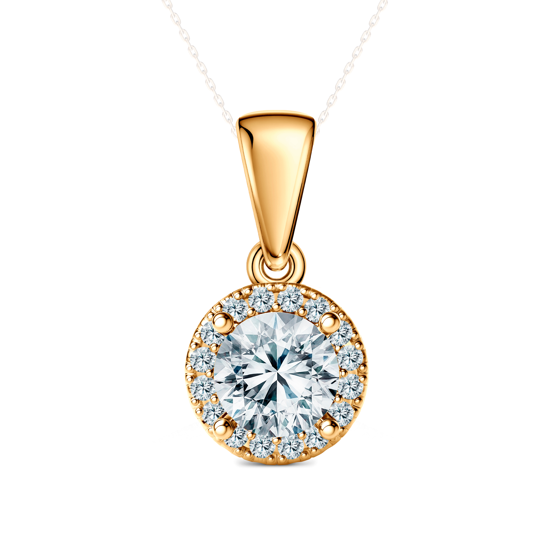 Zawieszka This is Love: złota, diamenty laboratoryjne