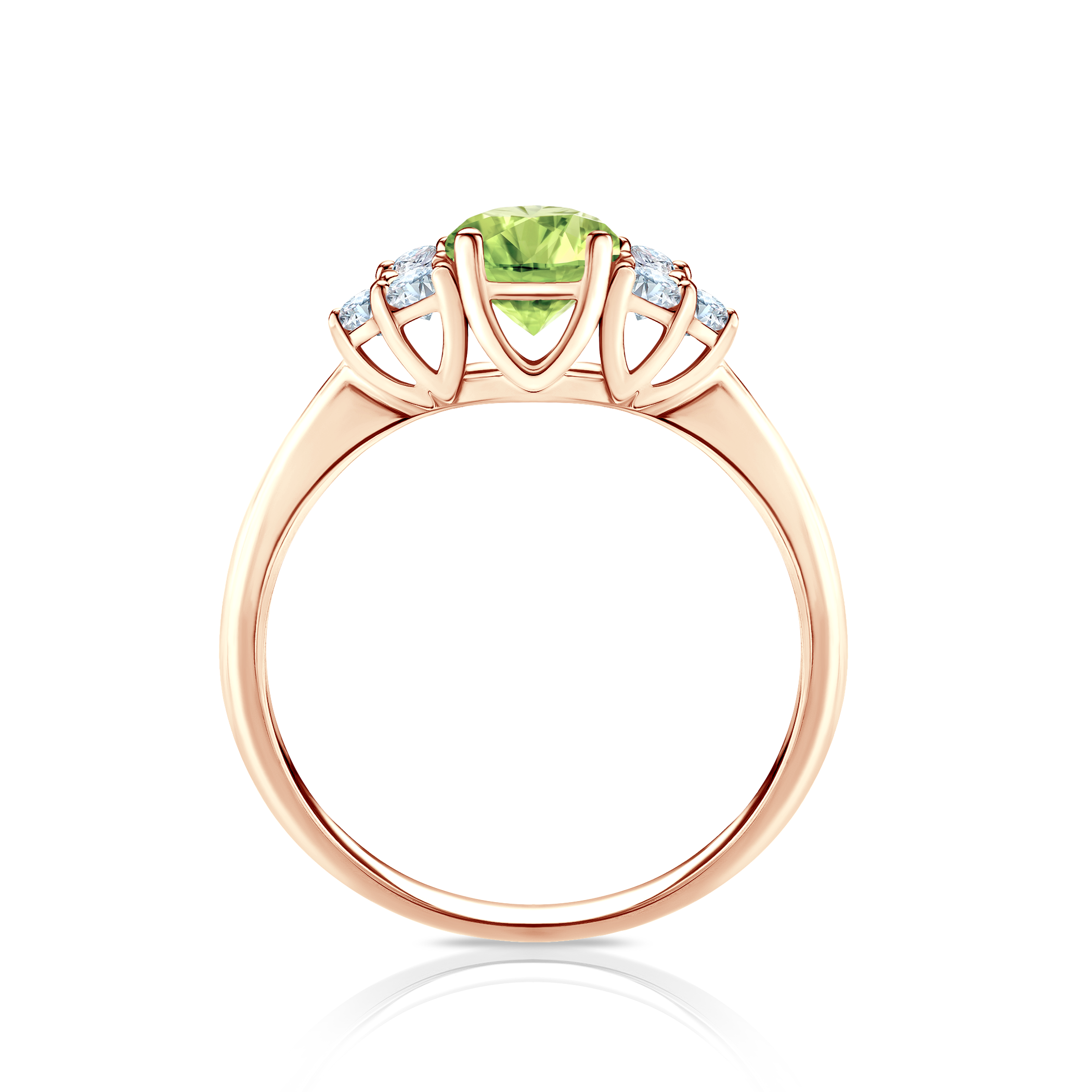 Verlobungsring Fairytale: Roségold, Peridot - 3